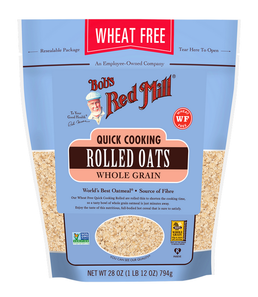 Bob's Red Mill Quick Cooking Rolled Oats Pure Wheat Free Pouch 794g ...
