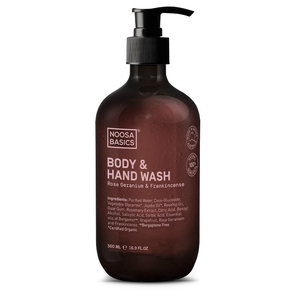 Noosa Basics Body & Hand Wash - Rose Geranium & Frankincense 500ml