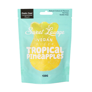 Sweet Lounge Vegan Fizzy Tropical Pineapples 130g