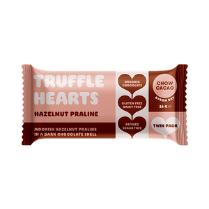 Chow Cacao Truffle Hearts - Hazelnut Praline 26g