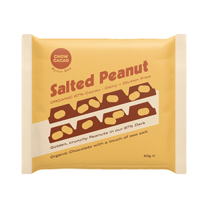 Chow Cacao Dark Chocolate Block - Salted Peanut 60g