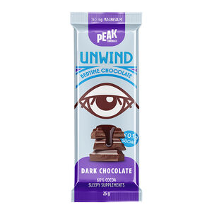 Peak Chocolate Unwind Chocolate Bar - Dark Chocolate 25g