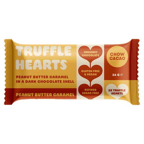 Chow Cacao Truffle Hearts - Peanut Butter Caramel 26g