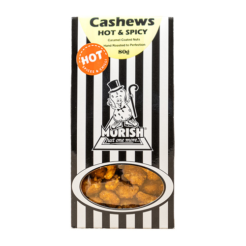 Morish Nuts - Caramel Coated Cashews Hot & Spicy 80g