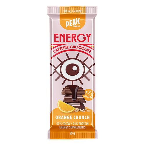 Peak Chocolate Energy Chocolate Bar - Orange Crunch 25g