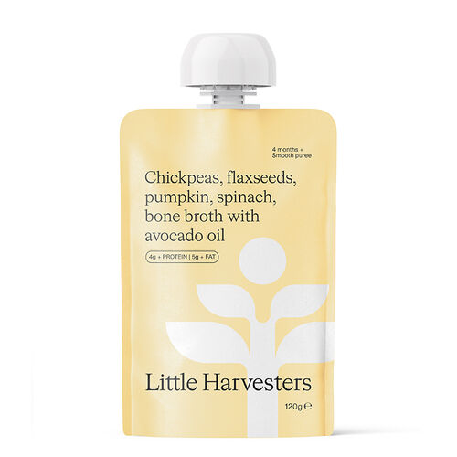 Little Harvesters Puree Pouch - Chickpeas Flax & Pumpkin 120g